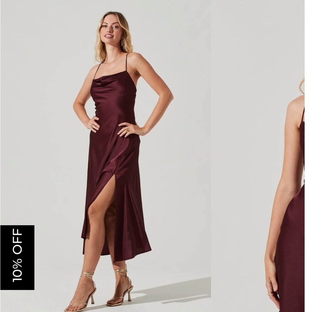 Astra gaia dress deep wine